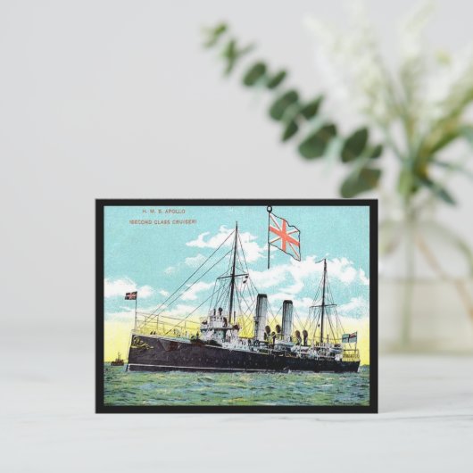 Oud Briefkaart - HMS Apollo (Staand voorkant)
