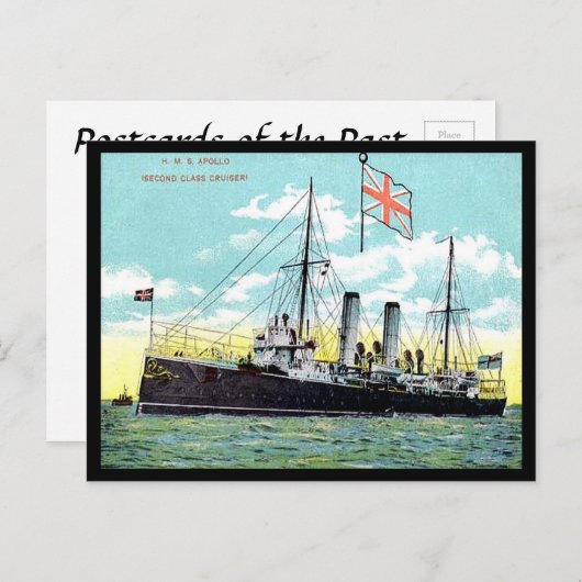 Oud Briefkaart - HMS Apollo (Voorkant / Achterkant)