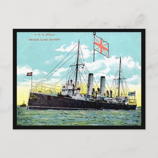 Oud Briefkaart - HMS Apollo (Voorkant)