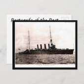 Oud Briefkaart - HMS Birmingham (Voorkant / Achterkant)