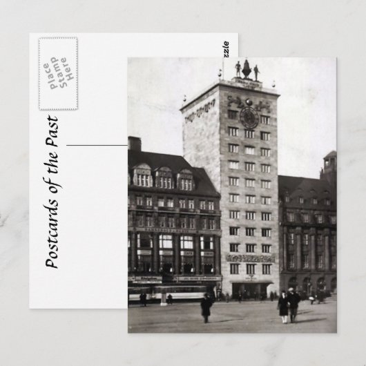 Oud Briefkaart - Hochhaus, Leipzig (Voorkant / Achterkant)