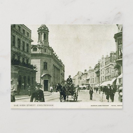 Oud Briefkaart - Hoge St, Cheltenham (Voorkant)