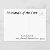 Oud Briefkaart - Honolulu, Hawaii (Achterkant)