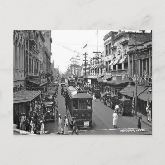 Oud Briefkaart - Honolulu, Hawaii (Voorkant)