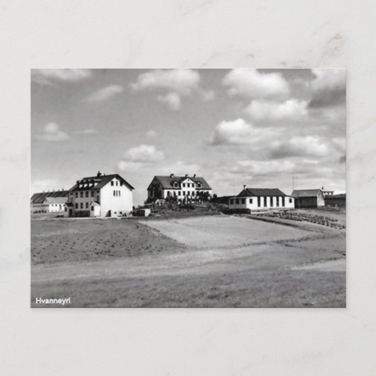 Oud Briefkaart - Hvanneyri, IJsland (Voorkant)