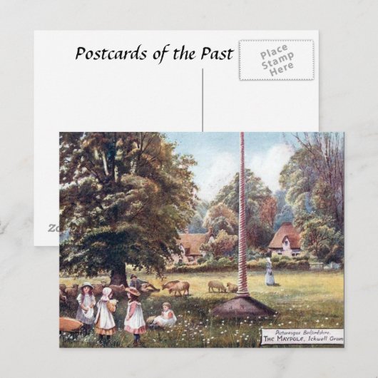 Oud Briefkaart - Ickwell Green, Bedfordshire (Voorkant / Achterkant)