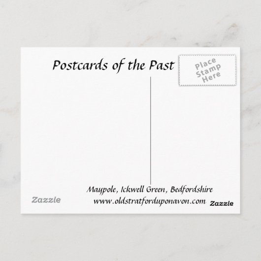 Oud Briefkaart - Ickwell Green, Bedfordshire (Achterkant)