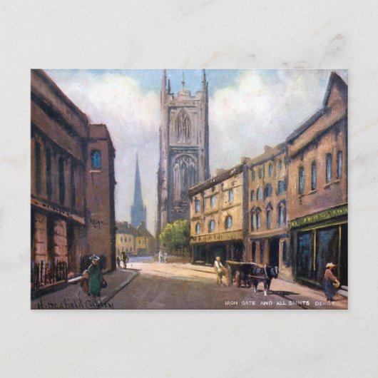 Oud Briefkaart - IJzerpoort, Derby (Voorkant)