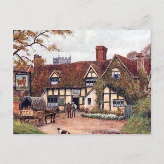 Oud Briefkaart - Inkberrow, Worcestershire (Voorkant)