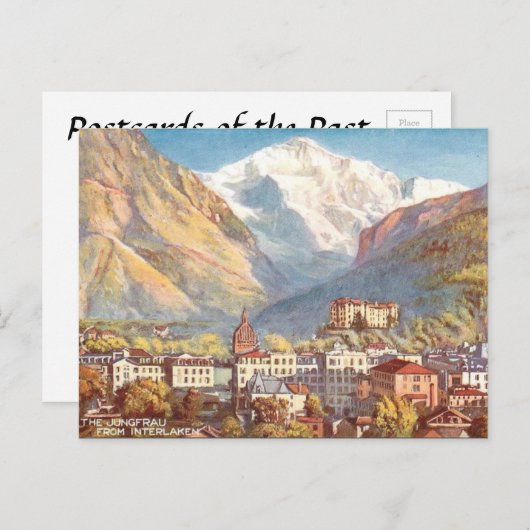 Oud Briefkaart - Jungfrau, Interlaken, Zwitserland (Voorkant / Achterkant)