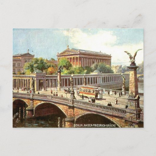 Oud Briefkaart - Kaiser-Friedrich-Brucke, Berlijn (Voorkant)