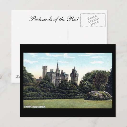 Oud Briefkaart, kardiff Castle Briefkaart (Voorkant / Achterkant)