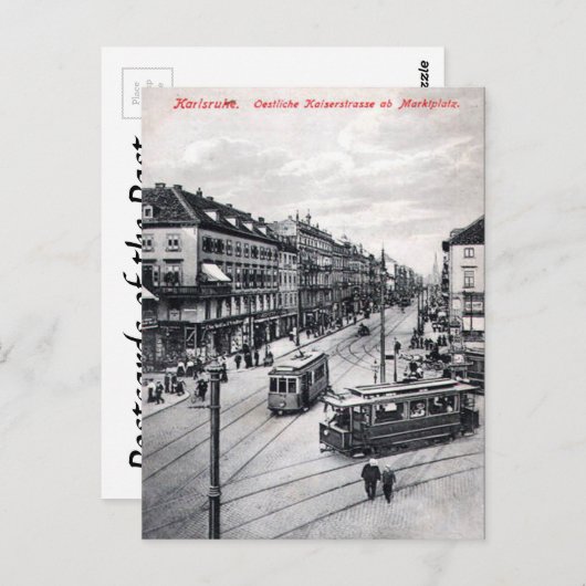 Oud Briefkaart - Karlsruhe , Duitsland (Voorkant / Achterkant)