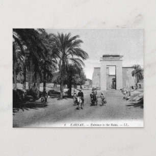 Oud Briefkaart - Karnak, Egypte