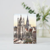 Oud Briefkaart - kathedraal, Lausanne, Zwitserland (Staand voorkant)