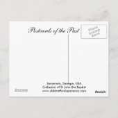 Oud Briefkaart, kathedraal, Savannah, Georgia Briefkaart (Achterkant)