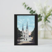 Oud Briefkaart, kathedraal, Savannah, Georgia, VS Briefkaart (Staand voorkant)