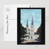Oud Briefkaart, kathedraal, Savannah, Georgia, VS Briefkaart (Voorkant / Achterkant)