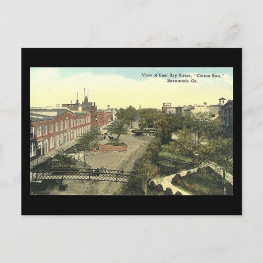 Oud Briefkaart, katoenrij, Savannah, Georgia Briefkaart (Voorkant)
