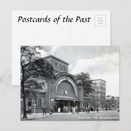 Oud Briefkaart - Katowice, Polen (Voorkant / Achterkant)