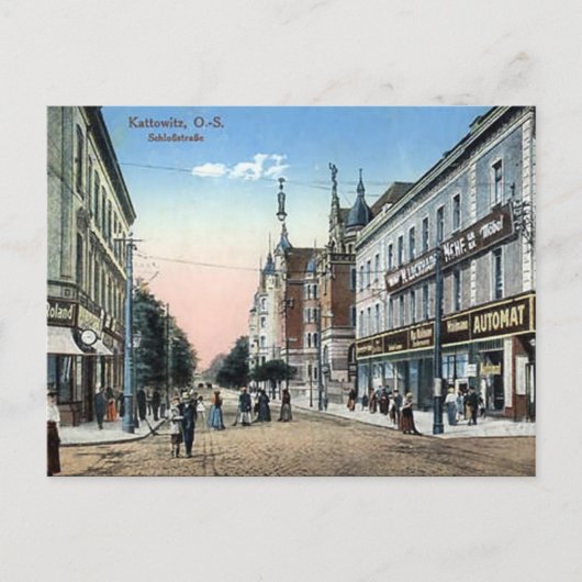 Oud Briefkaart - Katowice, Polen (Voorkant)
