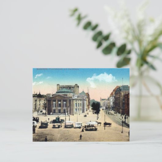 Oud Briefkaart - Katowice, Polen (Staand voorkant)