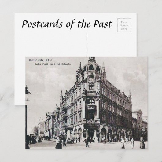 Oud Briefkaart - Katowice, Polen (Voorkant / Achterkant)