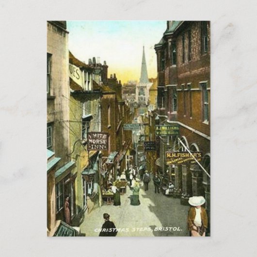 Oud Briefkaart - kerststallen, Bristol (Voorkant)
