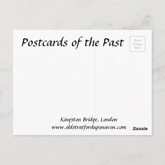 Oud Briefkaart - Kingston Bridge, Londen (Achterkant)
