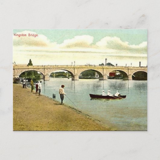 Oud Briefkaart - Kingston Bridge, Londen (Voorkant)