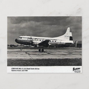 Oud Briefkaart - KLM Convair 340