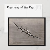 Oud Briefkaart - KLM Super Constellation (Voorkant / Achterkant)