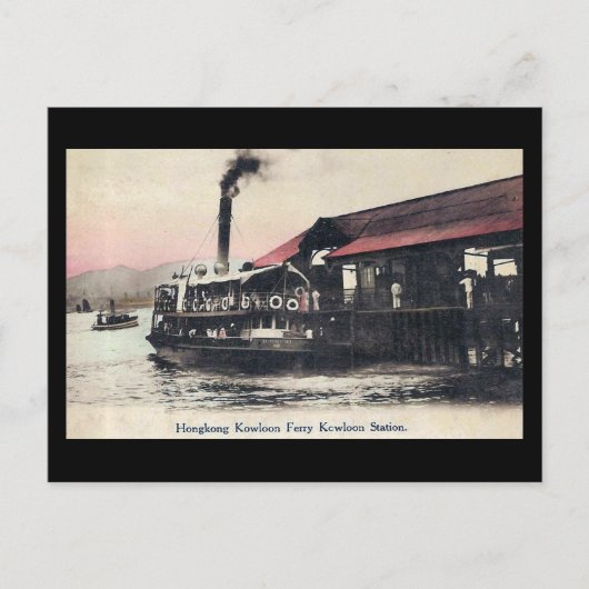 Oud Briefkaart - Kowloon Ferry, Hongkong (Voorkant)