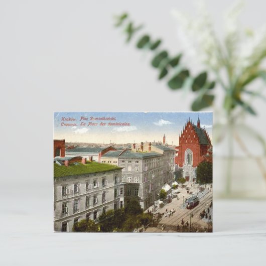 Oud Briefkaart - Krakow, Polen (Staand voorkant)