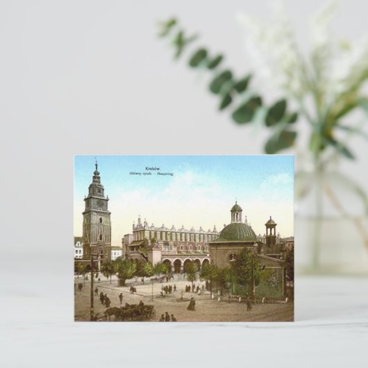 Oud Briefkaart - Krakow, Polen (Staand voorkant)