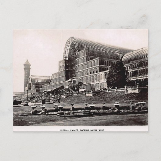 Oud Briefkaart - Kristal Palace, Londen (Voorkant)