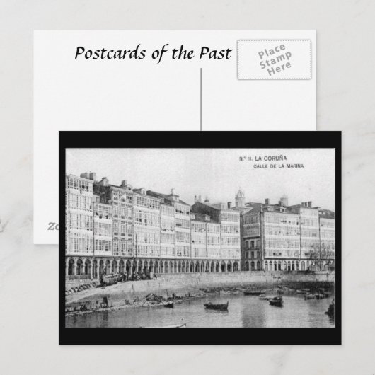 Oud Briefkaart - La Coruña, Spanje (Voorkant / Achterkant)