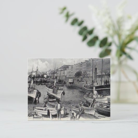 Oud Briefkaart - La Coruna, Spanje (Staand voorkant)