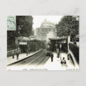 Oud Briefkaart - La Gare de Passy, Parijs (Voorkant)