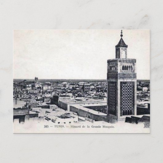 Oud Briefkaart - La Grande Mosquée, Tunis (Voorkant)