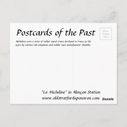 Oud Briefkaart - La Micheline (Achterkant)