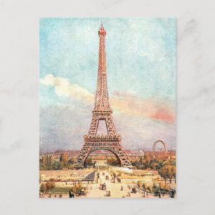 Oud Briefkaart - La Tour Eiffel, Parijs