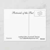 Oud Briefkaart, laadkatoen, Savannah, Georgia Briefkaart (Achterkant)