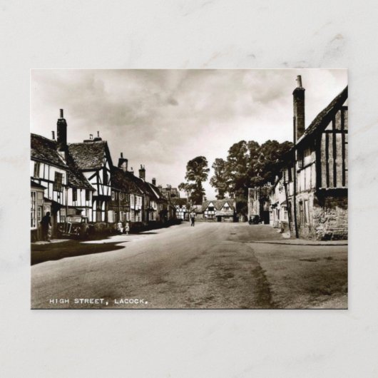 Oud Briefkaart - Lacock, Wiltshire, Engeland (Voorkant)