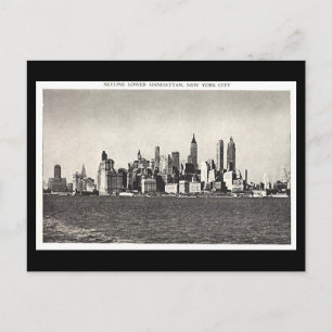 Oud Briefkaart - Lager Manhattan Skyline