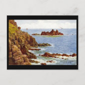 Oud Briefkaart - Land end, Cornwall (Voorkant)