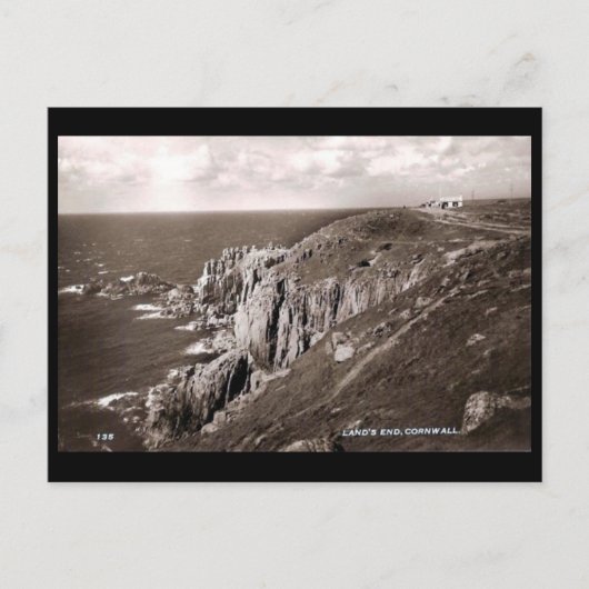 Oud Briefkaart - Land end, Cornwall (Voorkant)