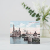 Oud Briefkaart - Langton Dock, Liverpool (Staand voorkant)