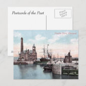 Oud Briefkaart - Langton Dock, Liverpool (Voorkant / Achterkant)
