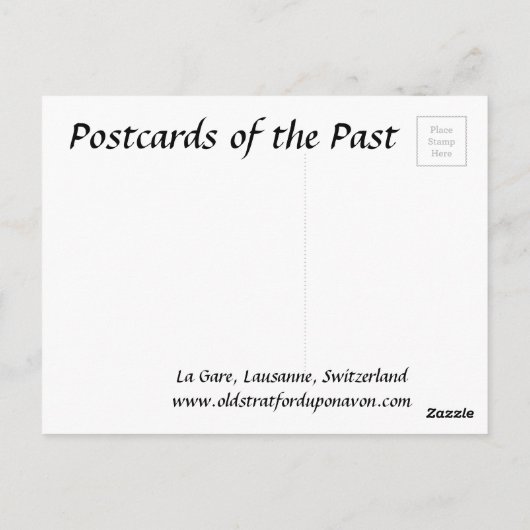 Oud Briefkaart - Lausanne, Zwitserland (Achterkant)